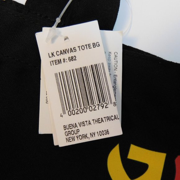 Disney The Lion King Black/ Yellow 14" Tote Bag (New) - Picture 4 of 5